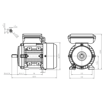 Silnik elektryczny jednofazowy 0,25kW 1400 obr/min. 71B3